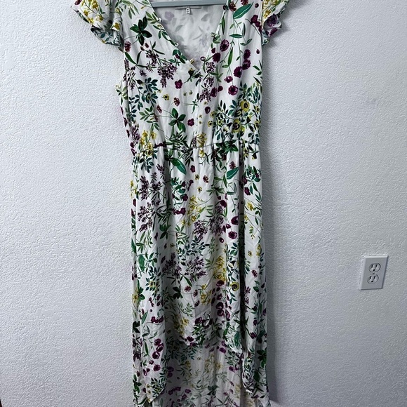 Wayf low flutter sleeve dress women size medium - Picture 6 of 6